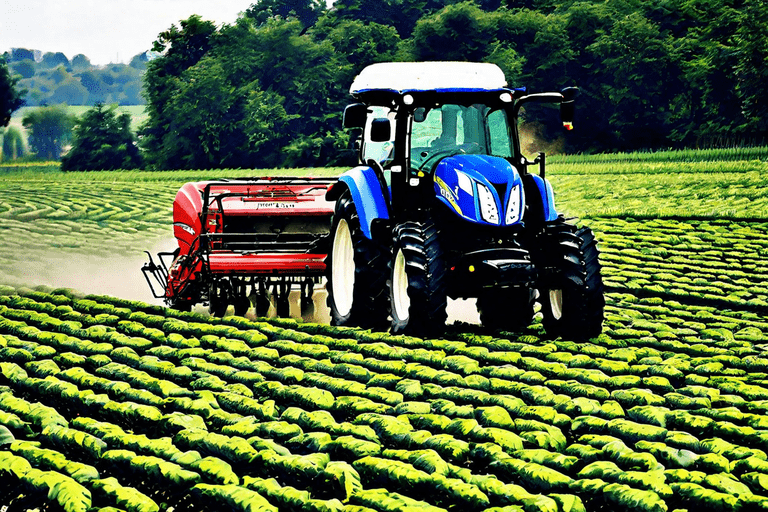 Maximizing Lady Finger Farming with New Holland Excel 4710 and Powertrac Euro 50 Tractors