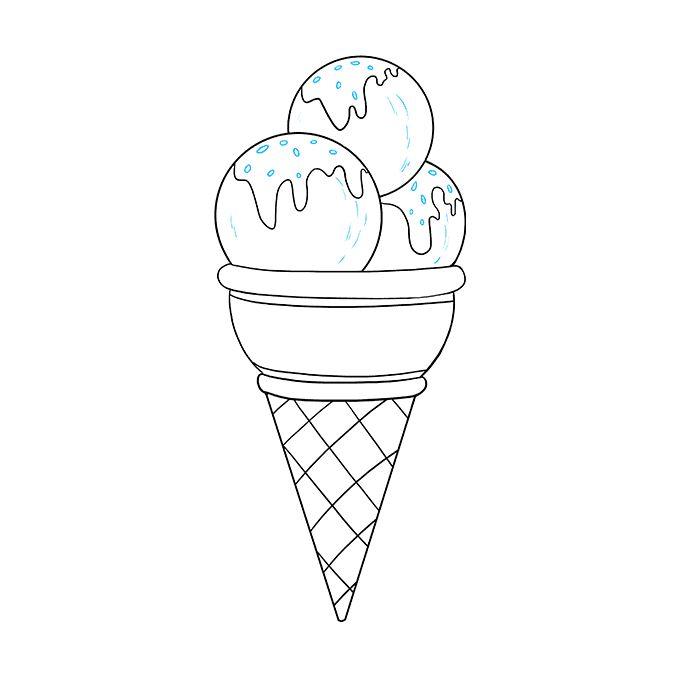 Step By Step ICe Cream Drawing For Kids